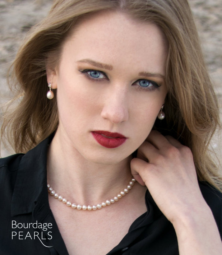 Single Strand Pearl Choker Necklaces