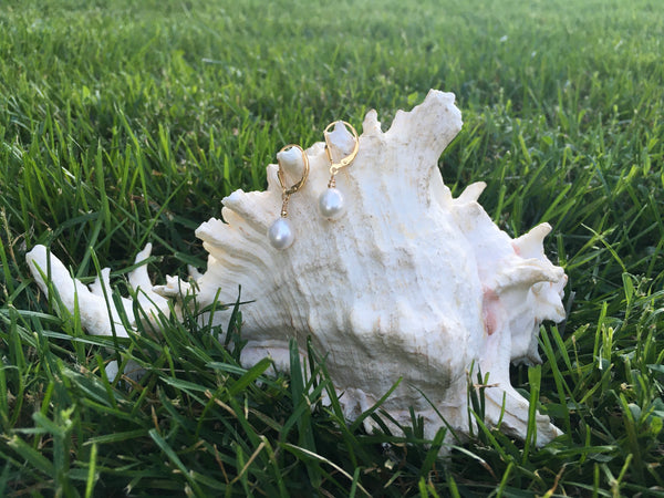 Real Pearl Dangle Earrings with Swarovski Crystal | Genuine Freshwater Cultured Pearls Jewelry,Earrings Bourdage Pearl Jewelry    sherri bourdage