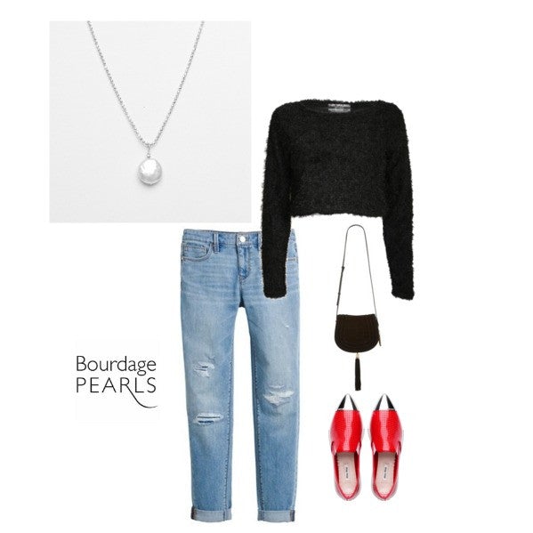 Coin Pearl Pendant Necklace | AAA 12mm  Freshwater Cultured Jewelry,Necklace,Choker Bourdage Pearl Jewelry    sherri bourdage