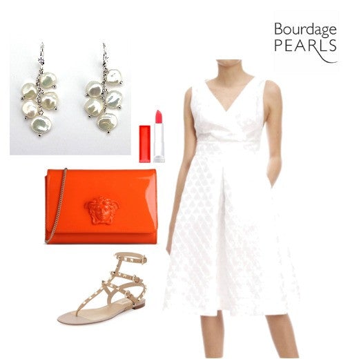 Keshi Pearl Cluster Dangle Earrings | AAA 4-6mm Natural White Genuine Cultured Pearls Jewelry,Earrings Bourdage Pearl Jewelry    sherri bourdage