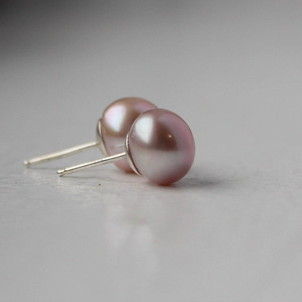Pink Earrings (8mm) | Cultured Freshwater Stud Earrings Jewelry,Earrings Bourdage Pearl Jewelry    sherri bourdage