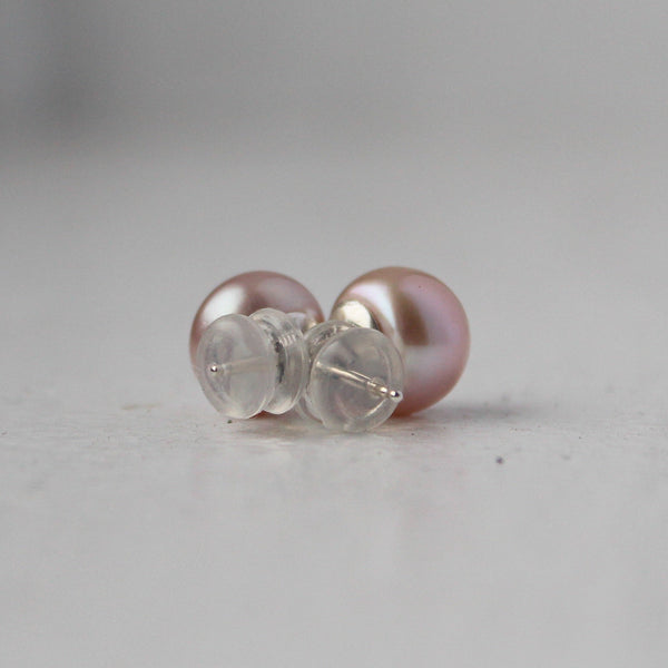 Pink Earrings (8mm) | Cultured Freshwater Stud Earrings Jewelry,Earrings Bourdage Pearl Jewelry    sherri bourdage
