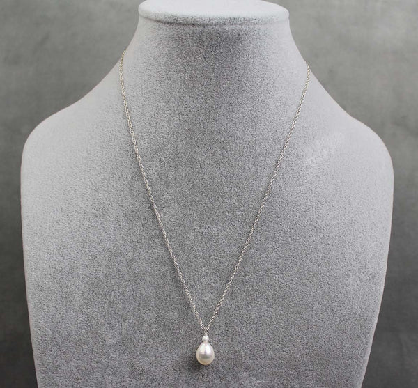 Simple Pearl Pendant Necklace | Fine Cultured Freshwater Cultured Jewelry | Real Pearl Drop Necklace Jewelry,Necklace,Choker Bourdage Pearl Jewelry    sherri bourdage