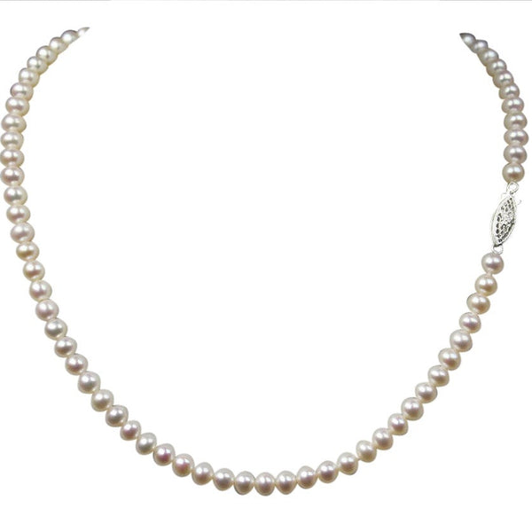 Single Strand Pearl Choker Necklace | AAA 6-6.5 mm Natural White Freshwater Cultured Jewelry,Necklace,Choker Bourdage Pearl Jewelry    sherri bourdage